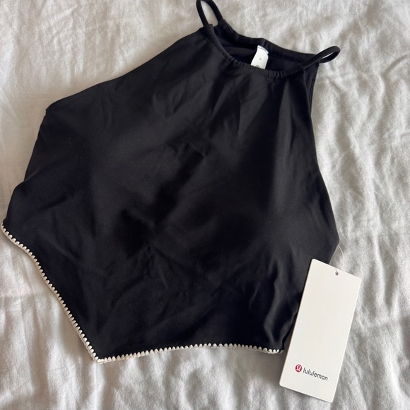 121 🆕🖤 Lululemon Stitch Trim Halter Tank SOTM - Black - Picture 8 of 15